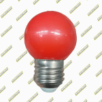 BOMBILLO LED 1W ROJO E27 PING PONG