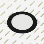 PANEL LED 18W REDONDO INCRUSTAR NEGRO