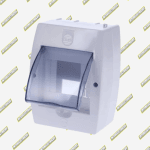 CAJA BREAKER RIEL SOBREPONER 8 PUESTOS CON TAPA