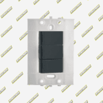 INTERRUPTOR CONMUT TRIPLE DECOR GRAFITO