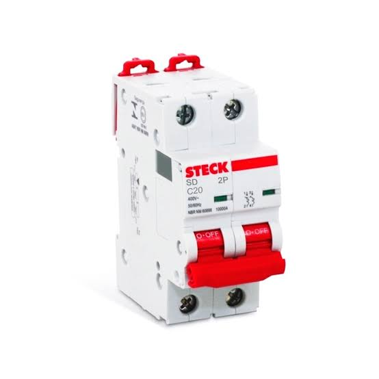 Imagen TNS 0705250-B02 BREAKER RIEL 2X20 AMP 10KA STECK - Imagen 1